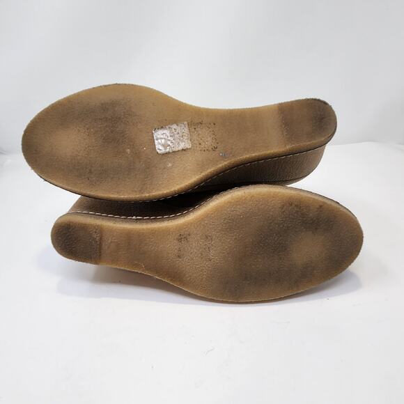 J Crew Women Tan Suede Crepe Wedge Ankle Boot Bootie Size 8 Size Zippers Casual - Picture 10 of 10